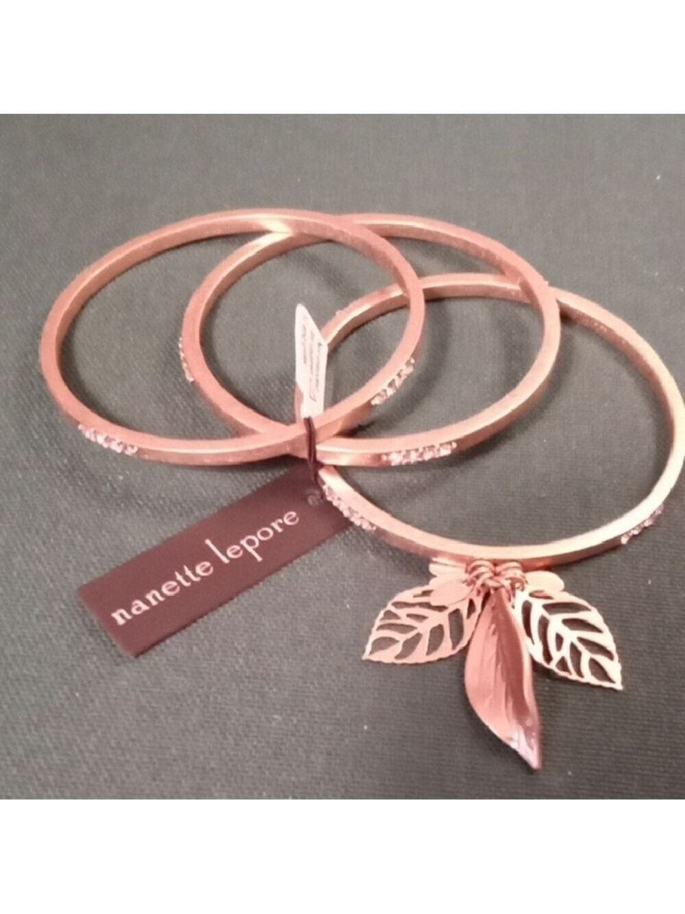 Nanette Lepore Gold Tone Bangle Bracelet Set NWT